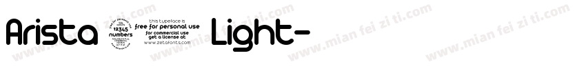 Arista 20 Light字体转换